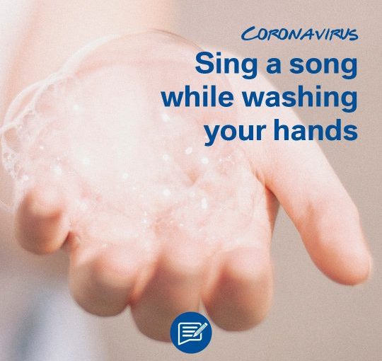 Sing a song while washing your hands